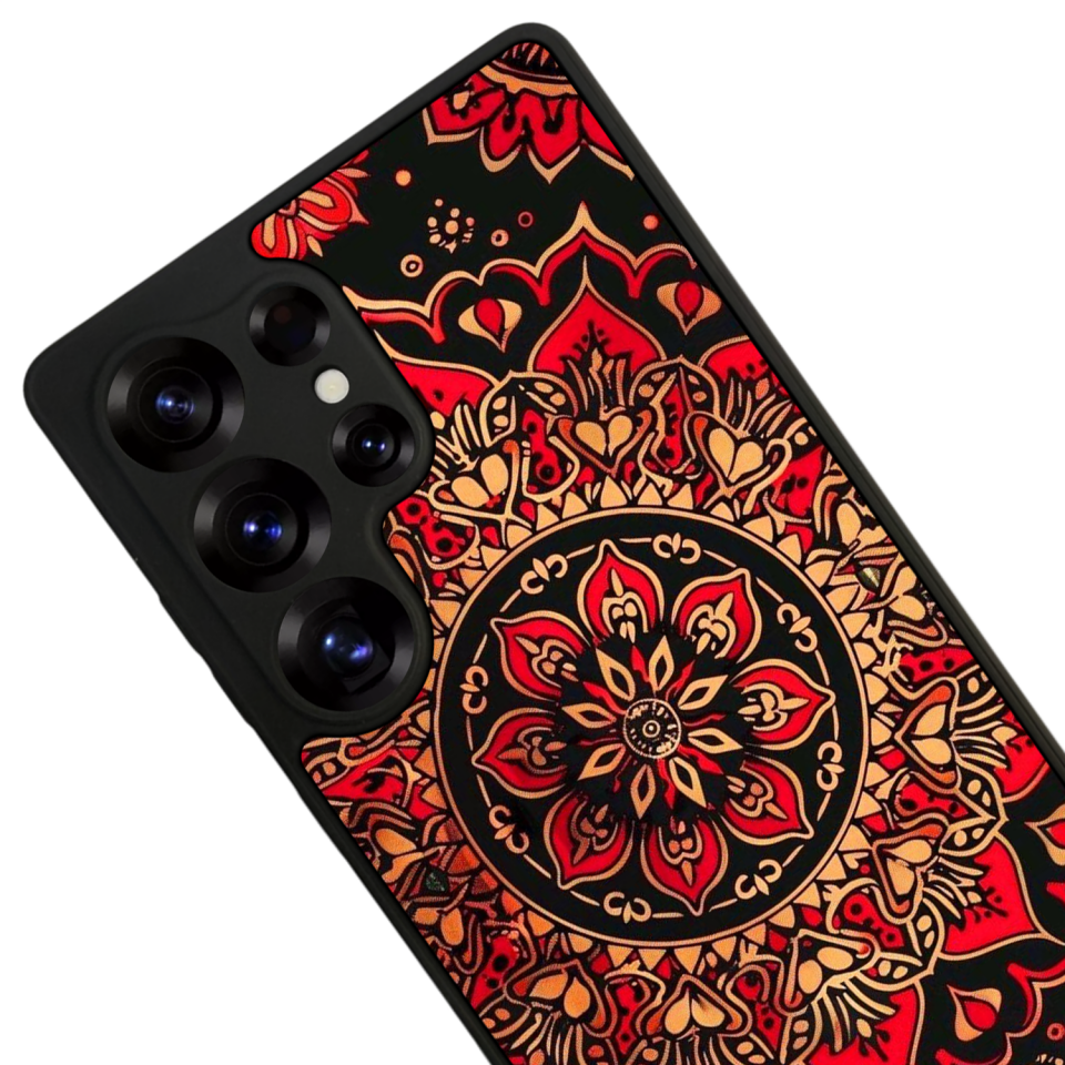 Samsung Galaxy S25 Ultra Uyumlu Mandala Tasarımlı Glossy Premium Kılıf