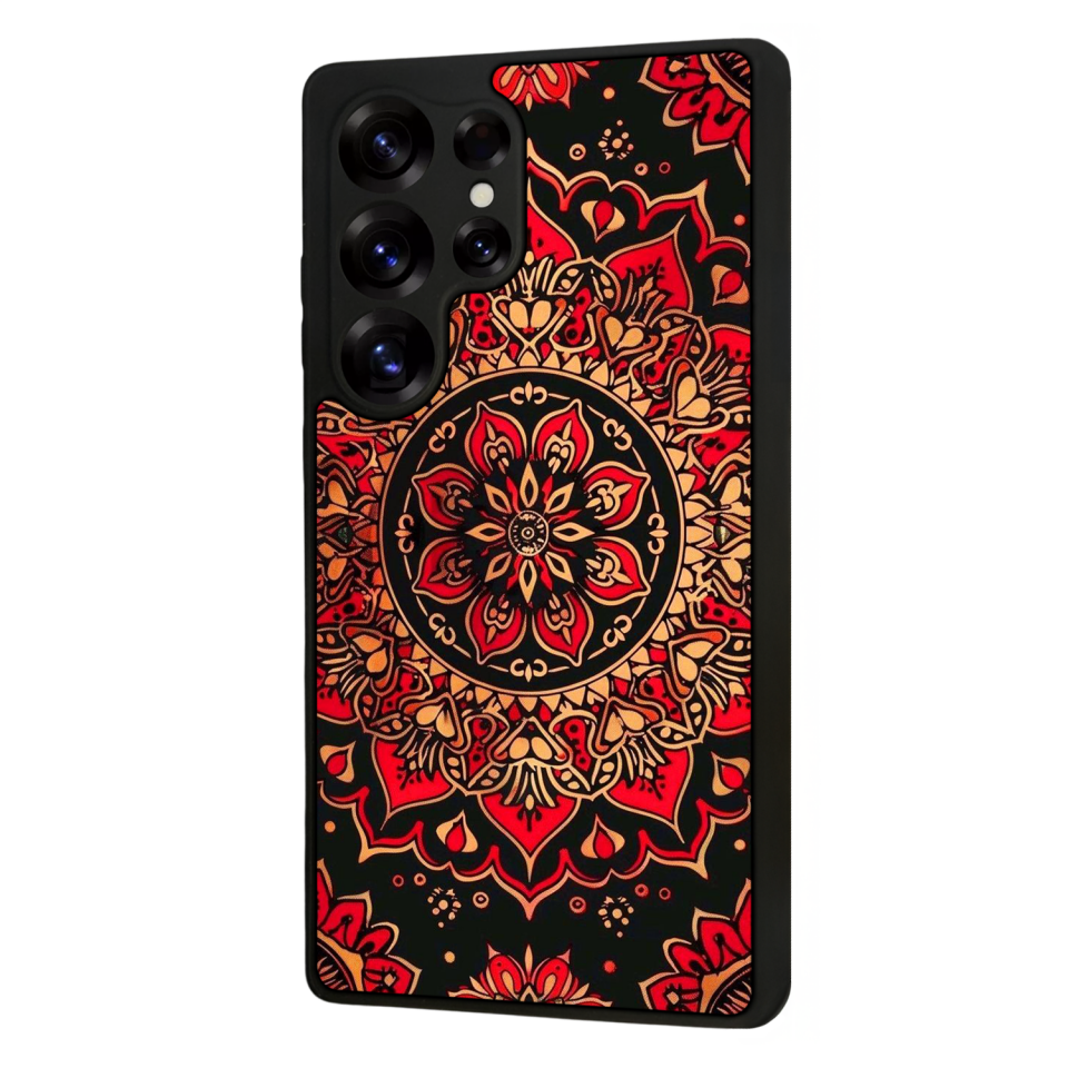 Samsung Galaxy S25 Ultra Uyumlu Mandala Tasarımlı Glossy Premium Kılıf