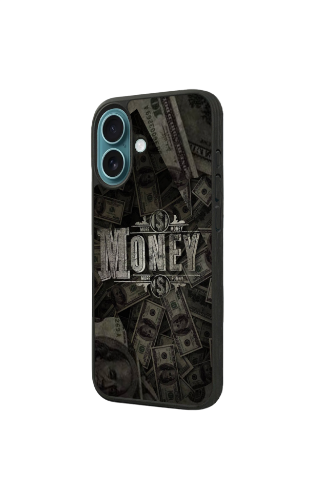 iPhone 16 Uyumlu Money Para Tasarımlı Glossy Premium Kılıf