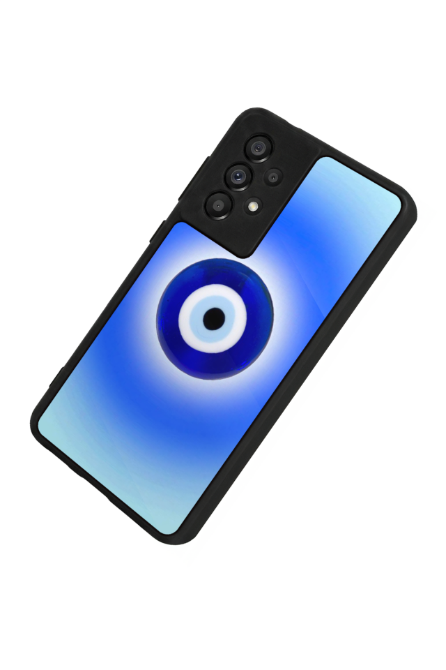 Samsung Galaxy A73 Uyumlu Nazar Tasarımlı Glossy Premium Kılıf