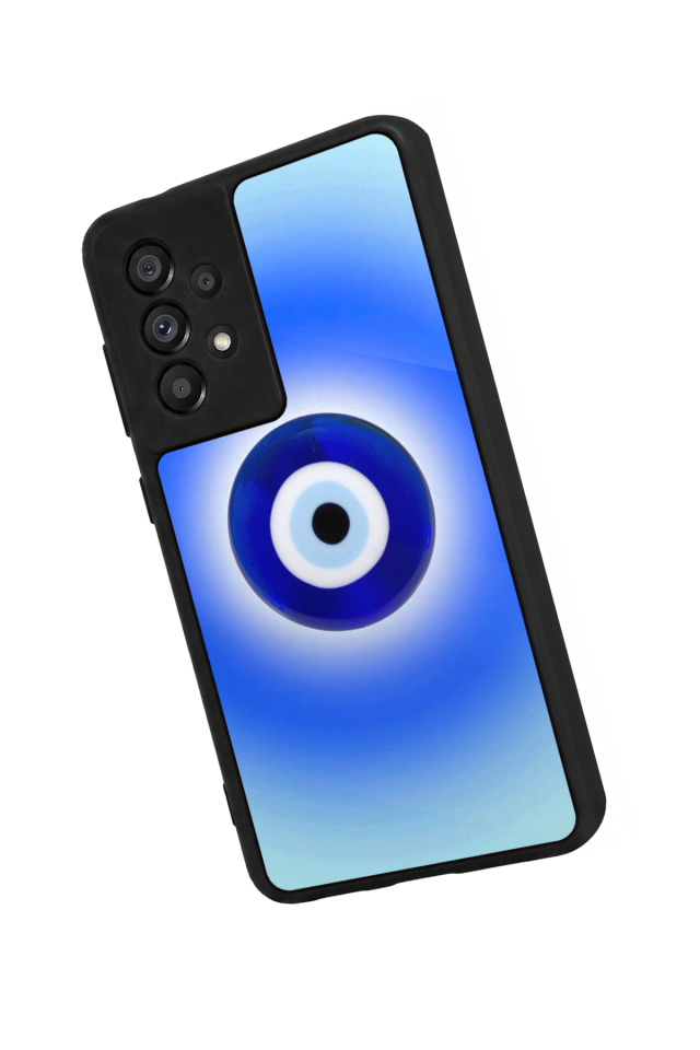Samsung Galaxy A73 Uyumlu Nazar Tasarımlı Glossy Premium Kılıf