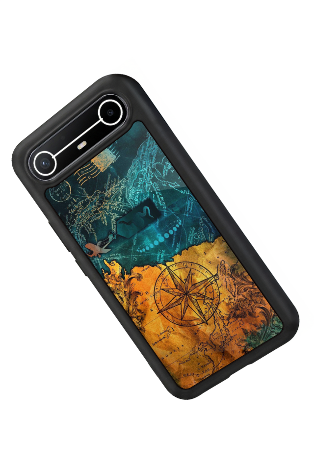 Tecno Spark Slim 5G Uyumlu Pusula Tasarımlı Glossy Premium Kılıf
