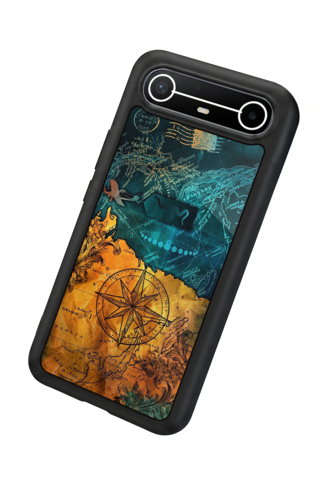 Tecno Spark Slim 5G Uyumlu Pusula Tasarımlı Glossy Premium Kılıf