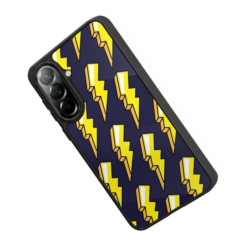 Samsung Galaxy A57 Uyumlu Simsek Tasarımlı Glossy Premium Kılıf