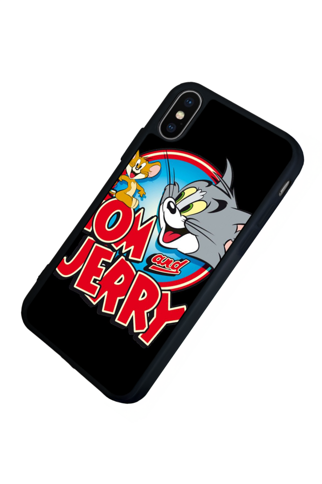 iPhone XS Max Uyumlu Tom And Jerry Tasarımlı Glossy Premium Kılıf