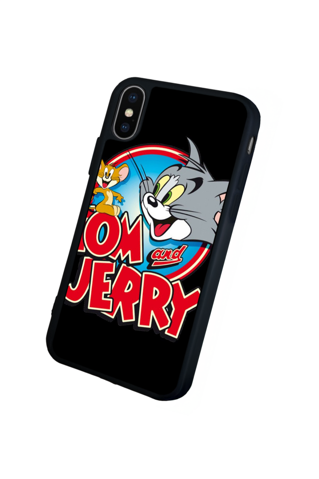 iPhone XS Max Uyumlu Tom And Jerry Tasarımlı Glossy Premium Kılıf