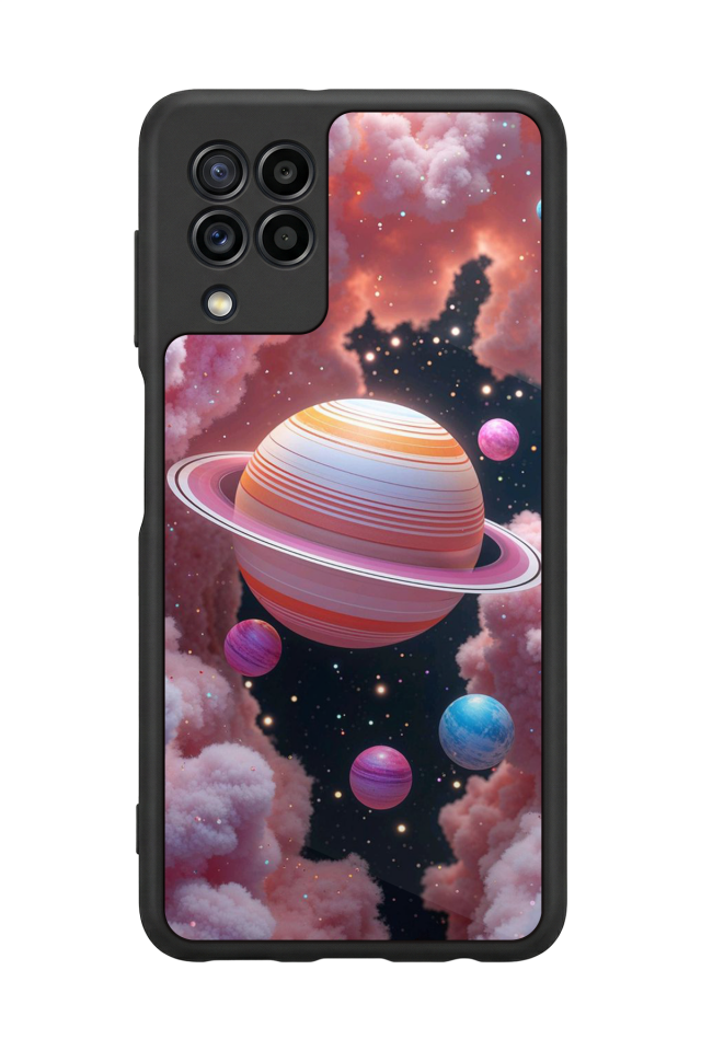 Samsung Galaxy M22 Uyumlu Uzay Tasarımlı Glossy Premium Kılıf
