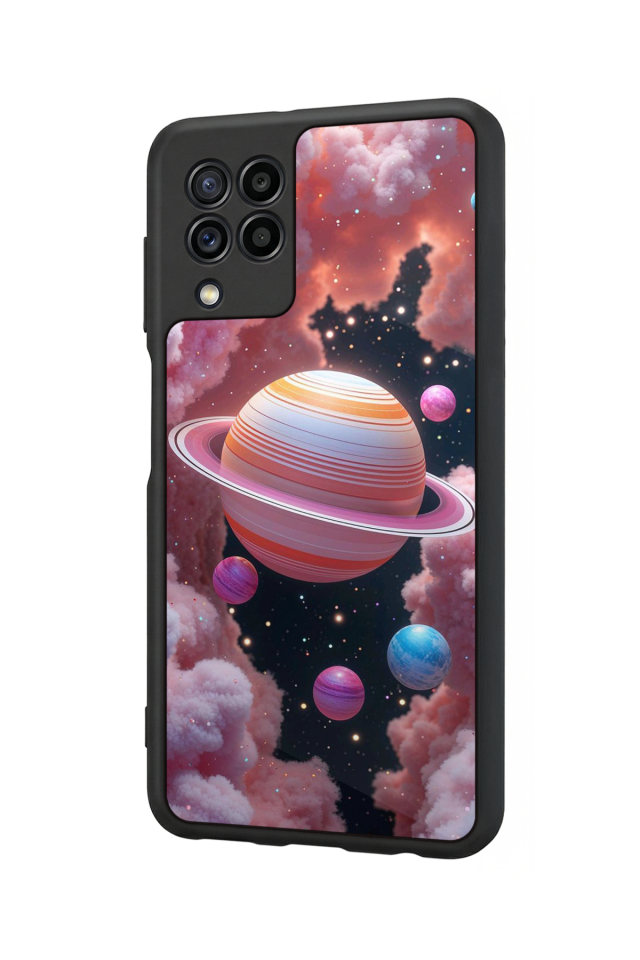 Samsung Galaxy M22 Uyumlu Uzay Tasarımlı Glossy Premium Kılıf