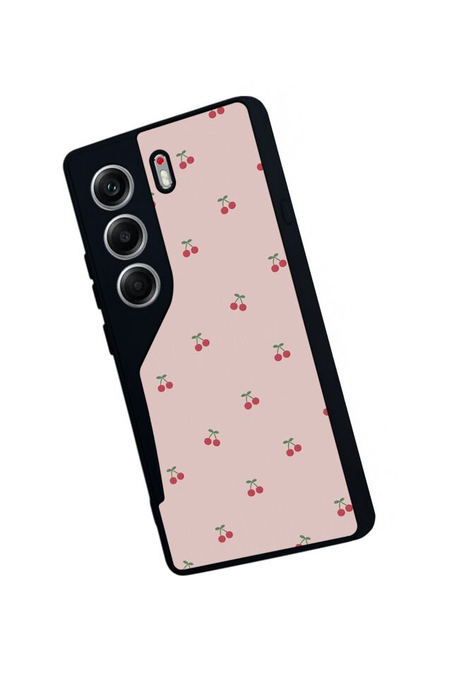 Tecno Camon 40 Uyumlu Kiraz Tasarımlı Glossy Premium Kılıf