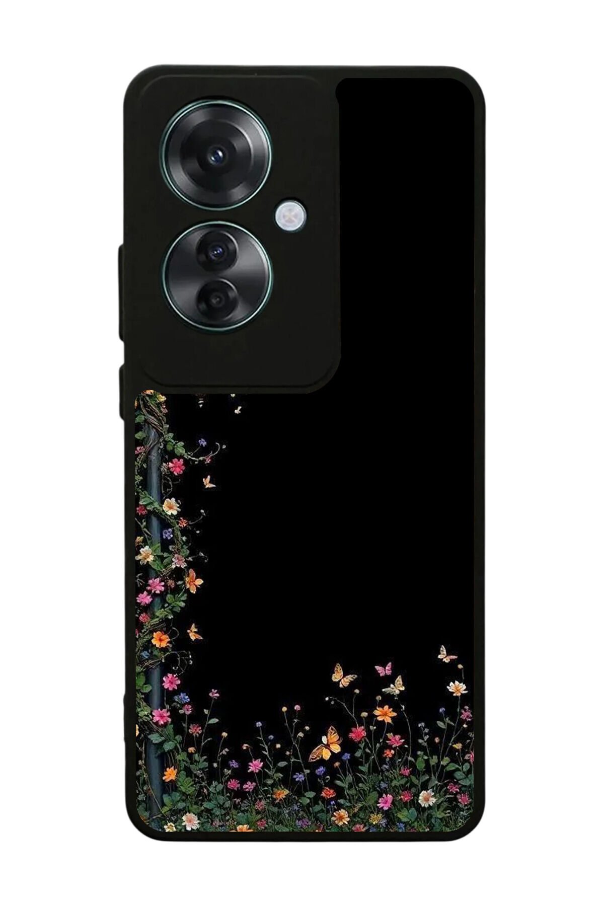Oppo Reno 11F Uyumlu Floral Tasarımlı Glossy Premium Kılıf