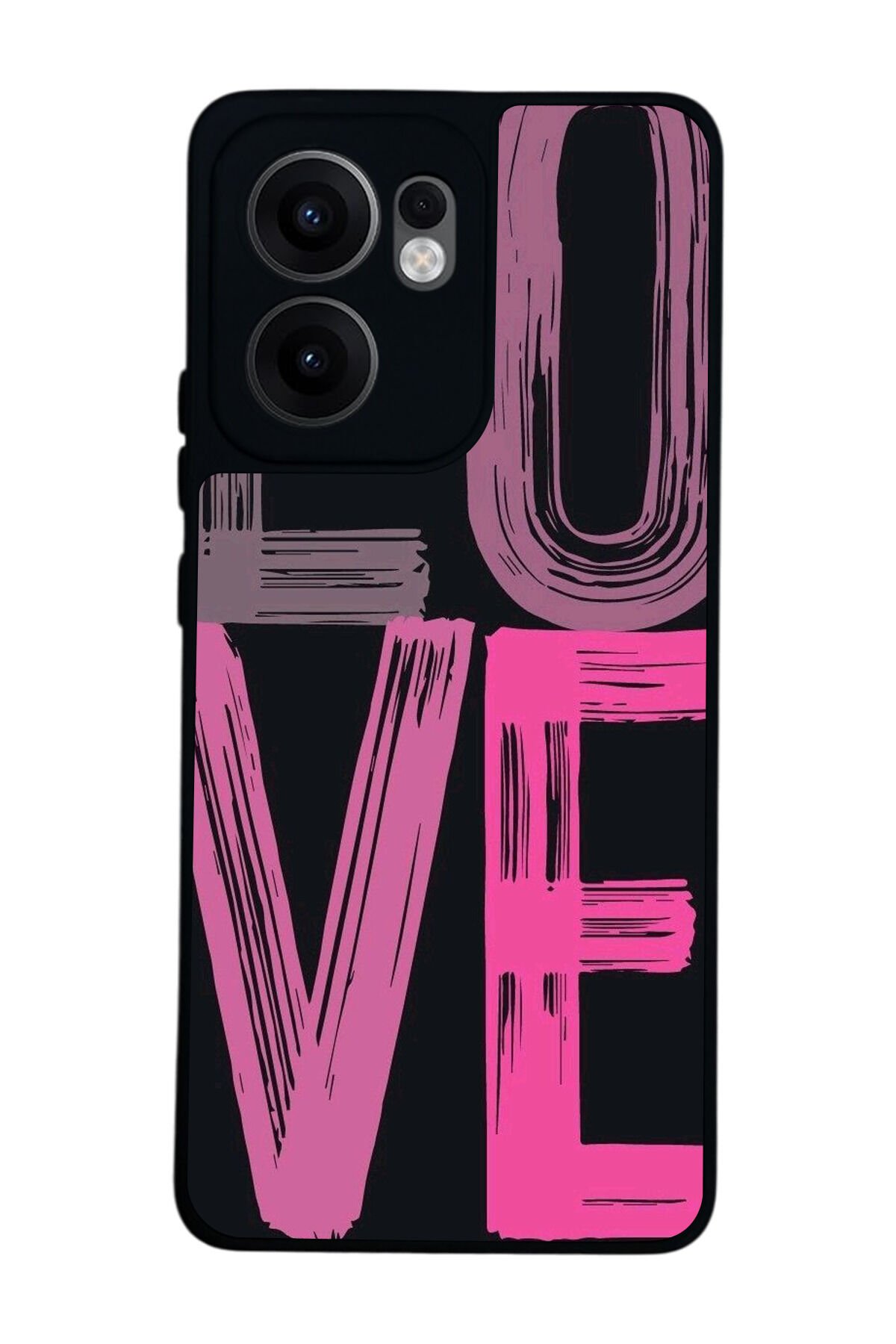 Oppo Reno 13F Uyumlu Love Tasarımlı Glossy Premium Kılıf