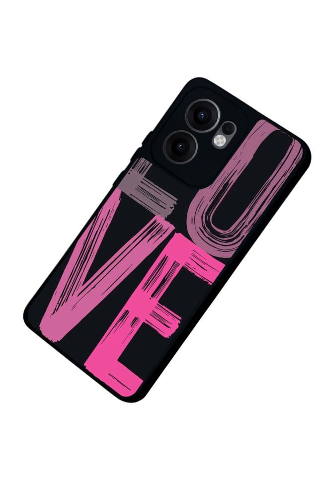 Oppo Reno 13F Uyumlu Love Tasarımlı Glossy Premium Kılıf