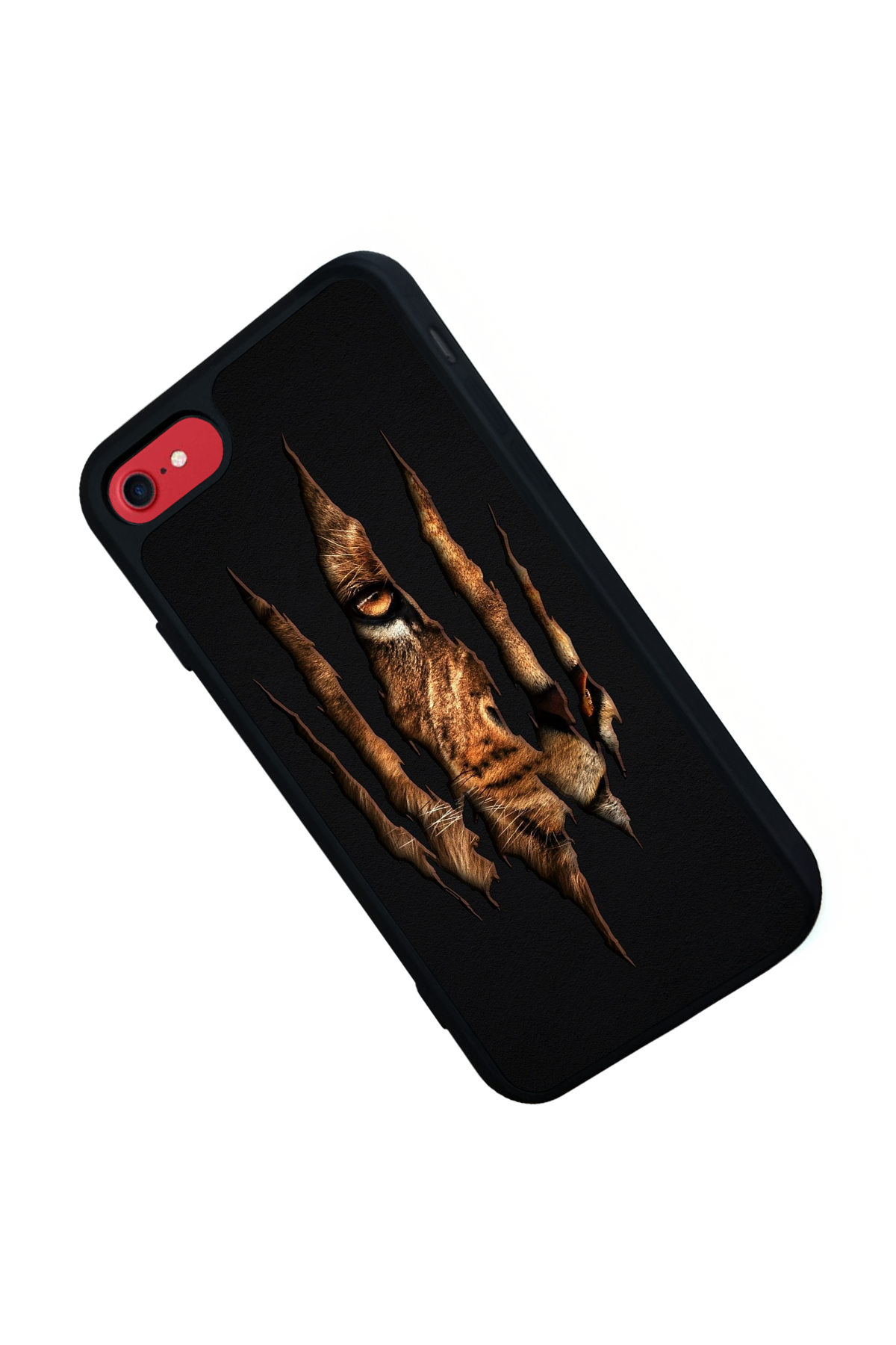 iPhone SE Uyumlu Aslan Tasarımlı Glossy Premium Kılıf