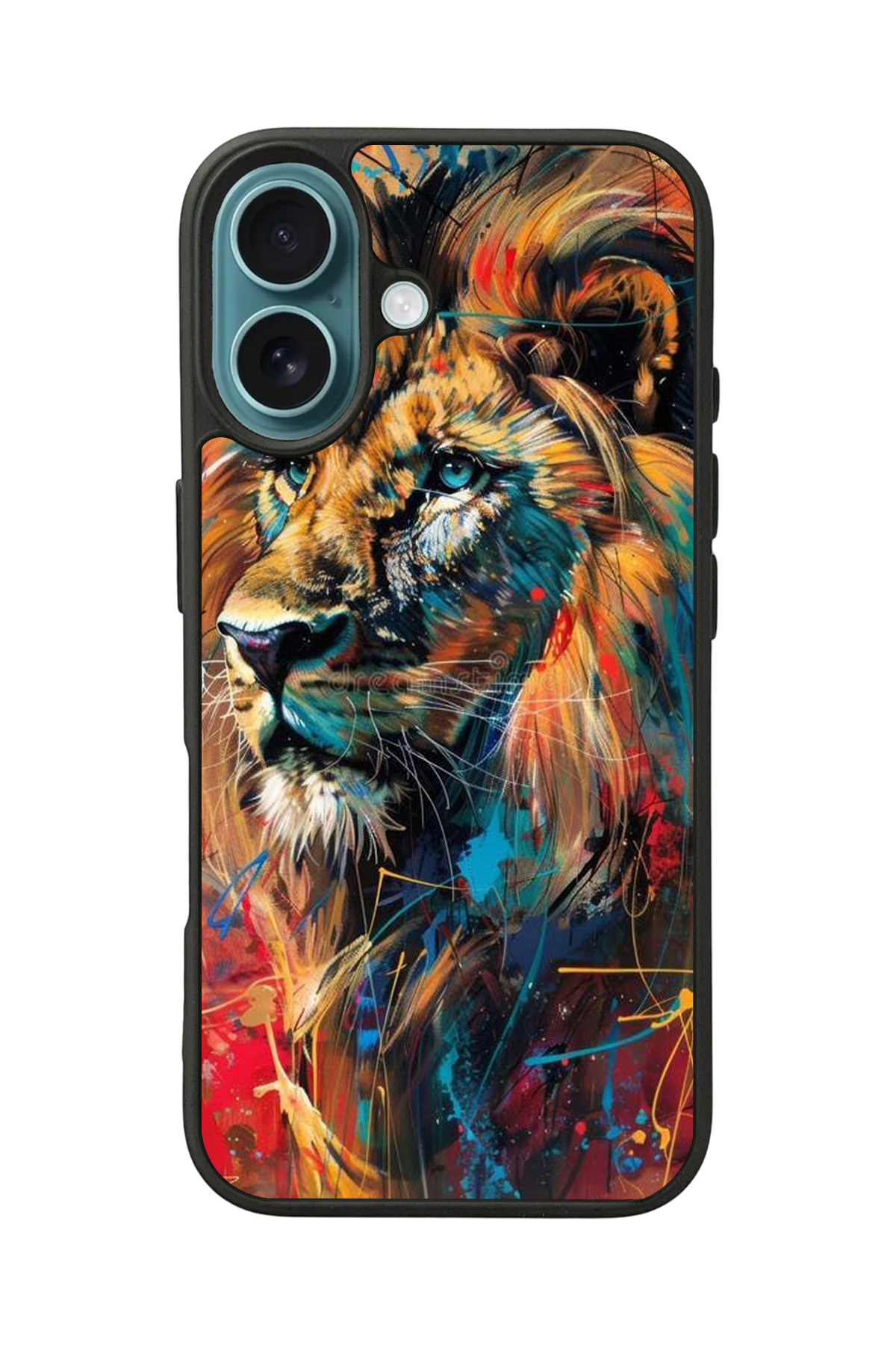 iPhone 16 Plus Uyumlu Aslan Tasarımlı Glossy Premium Kılıf