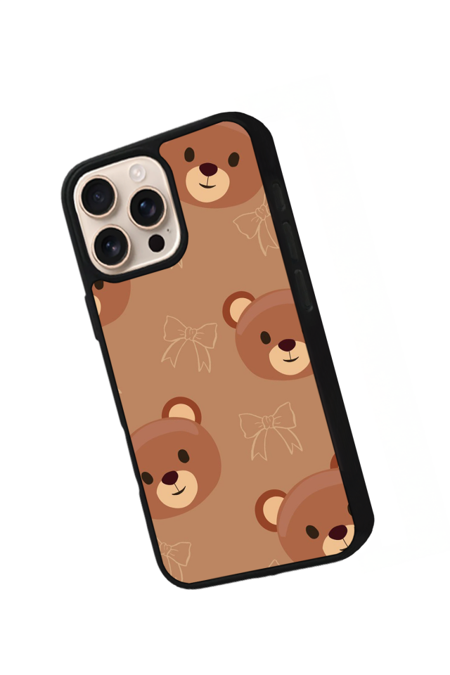 iPhone 15 Pro Uyumlu Ayı Tasarımlı Glossy Premium Kılıf