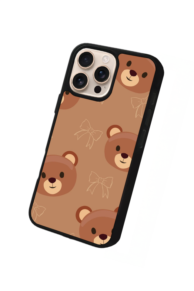 iPhone 15 Pro Uyumlu Ayı Tasarımlı Glossy Premium Kılıf