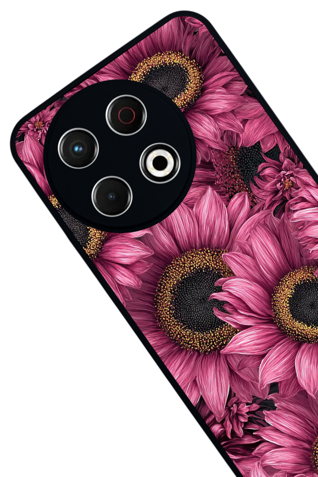 Tecno Spark 30 Pro Uyumlu Cicek Tasarımlı Glossy Premium Kılıf