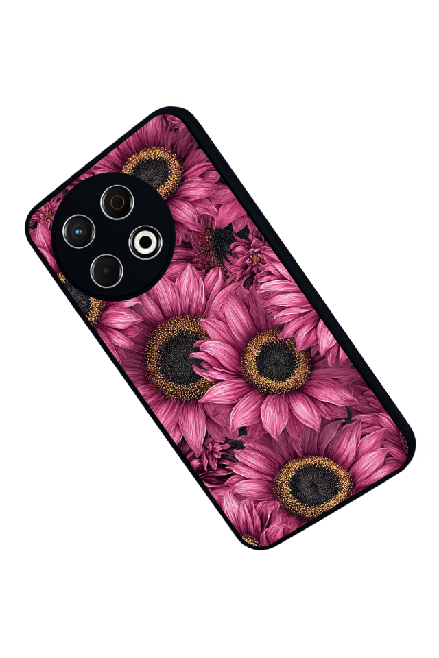 Tecno Spark 30 Pro Uyumlu Cicek Tasarımlı Glossy Premium Kılıf