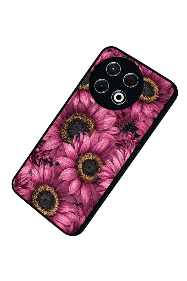 Tecno Spark 30 Pro Uyumlu Cicek Tasarımlı Glossy Premium Kılıf