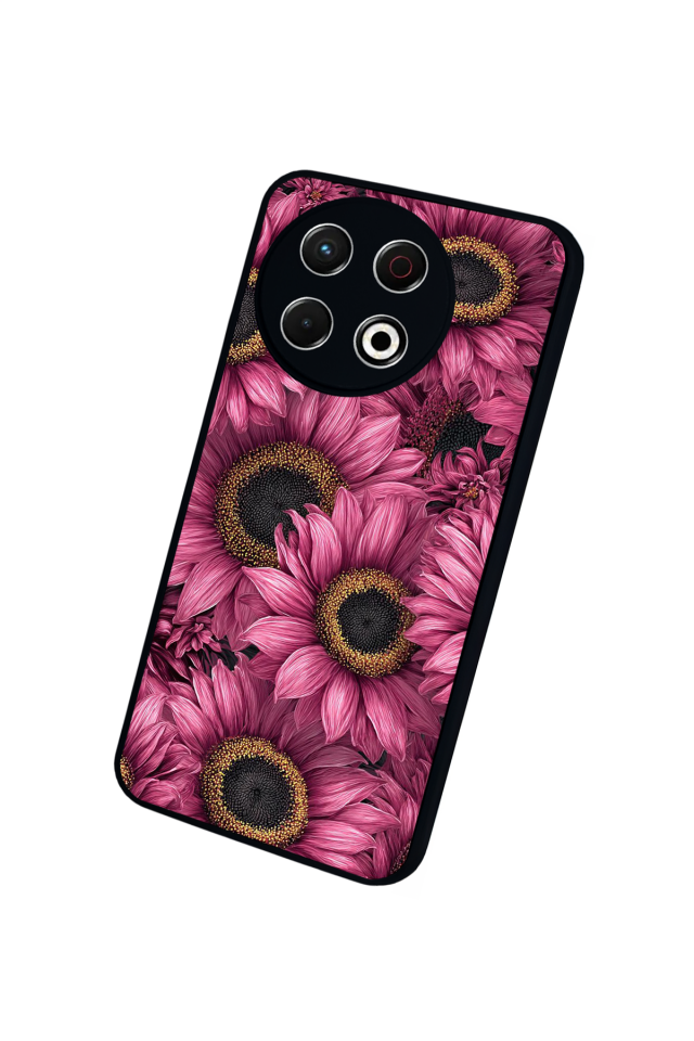 Tecno Spark 30 Pro Uyumlu Cicek Tasarımlı Glossy Premium Kılıf