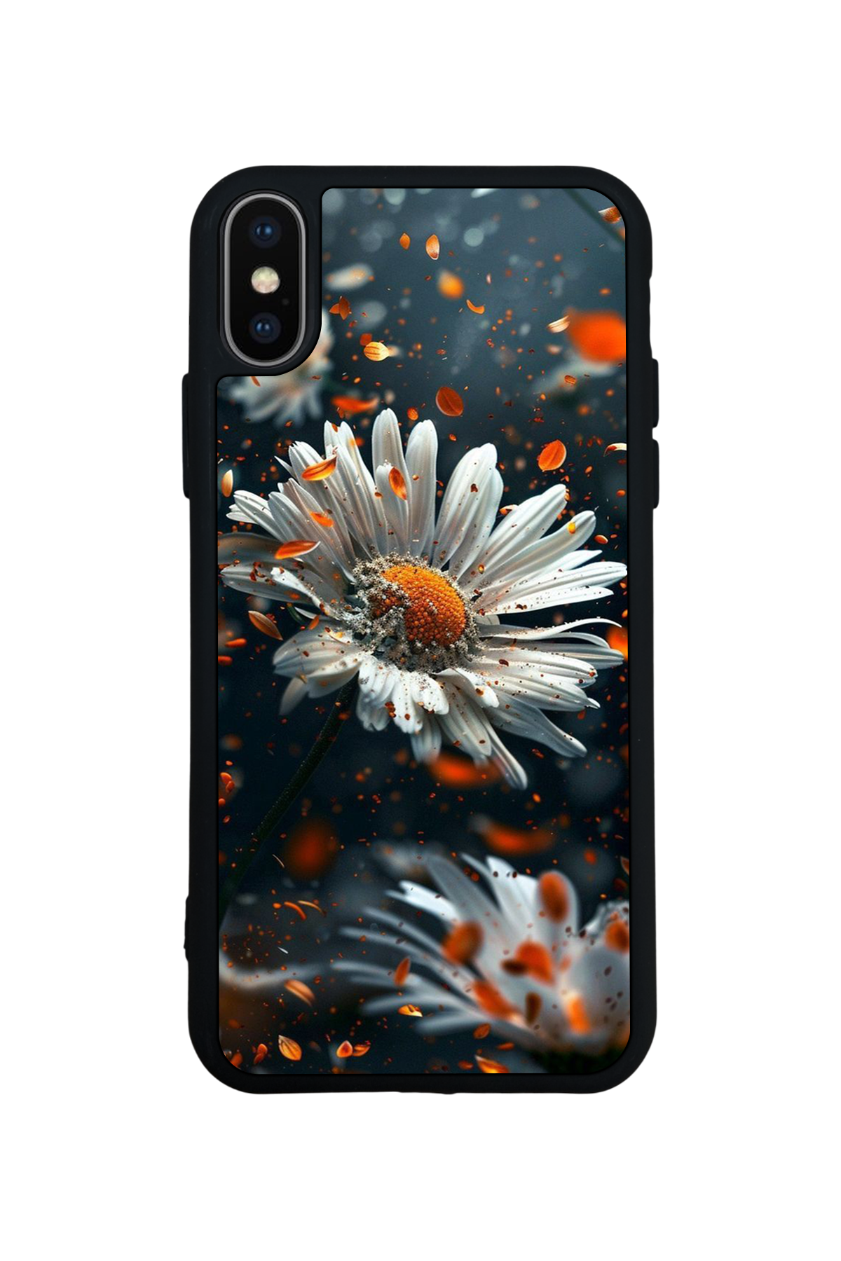 iPhone X/ XS Uyumlu Cicek Tasarımlı Glossy Premium Kılıf