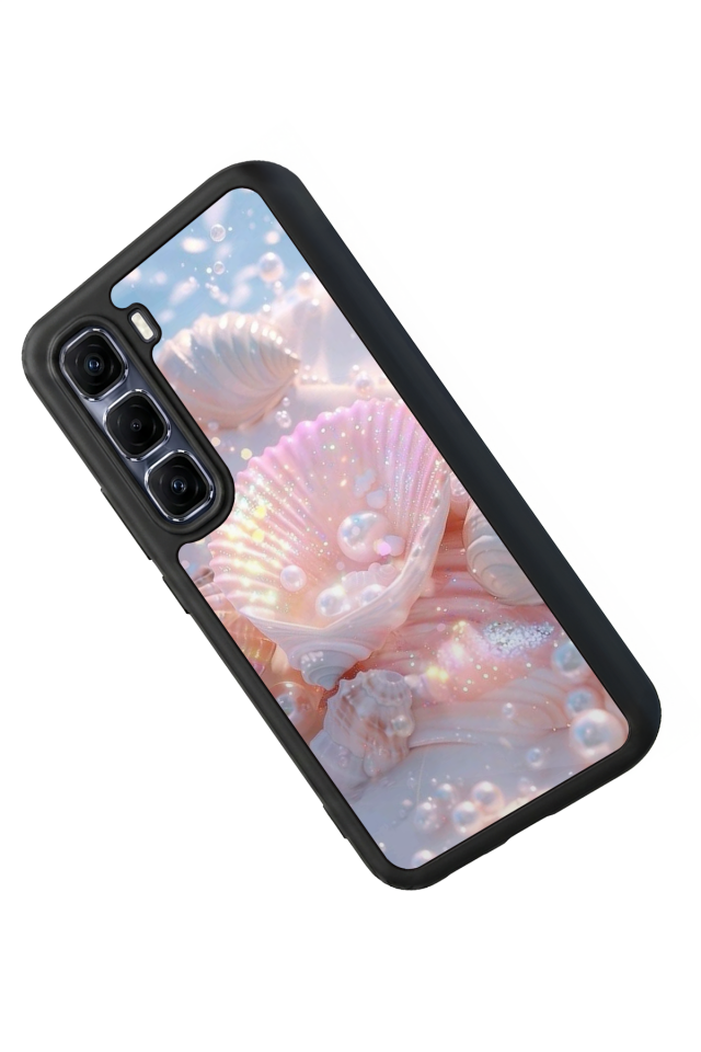 Infinix Hot 60 Pro Plus Uyumlu  İnci Tasarımlı Glossy Premium Kılıf