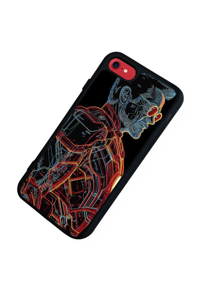 iPhone 8 Uyumlu Iron Man ( Demir Adam ) Tasarımlı Glossy Premium Kılıf