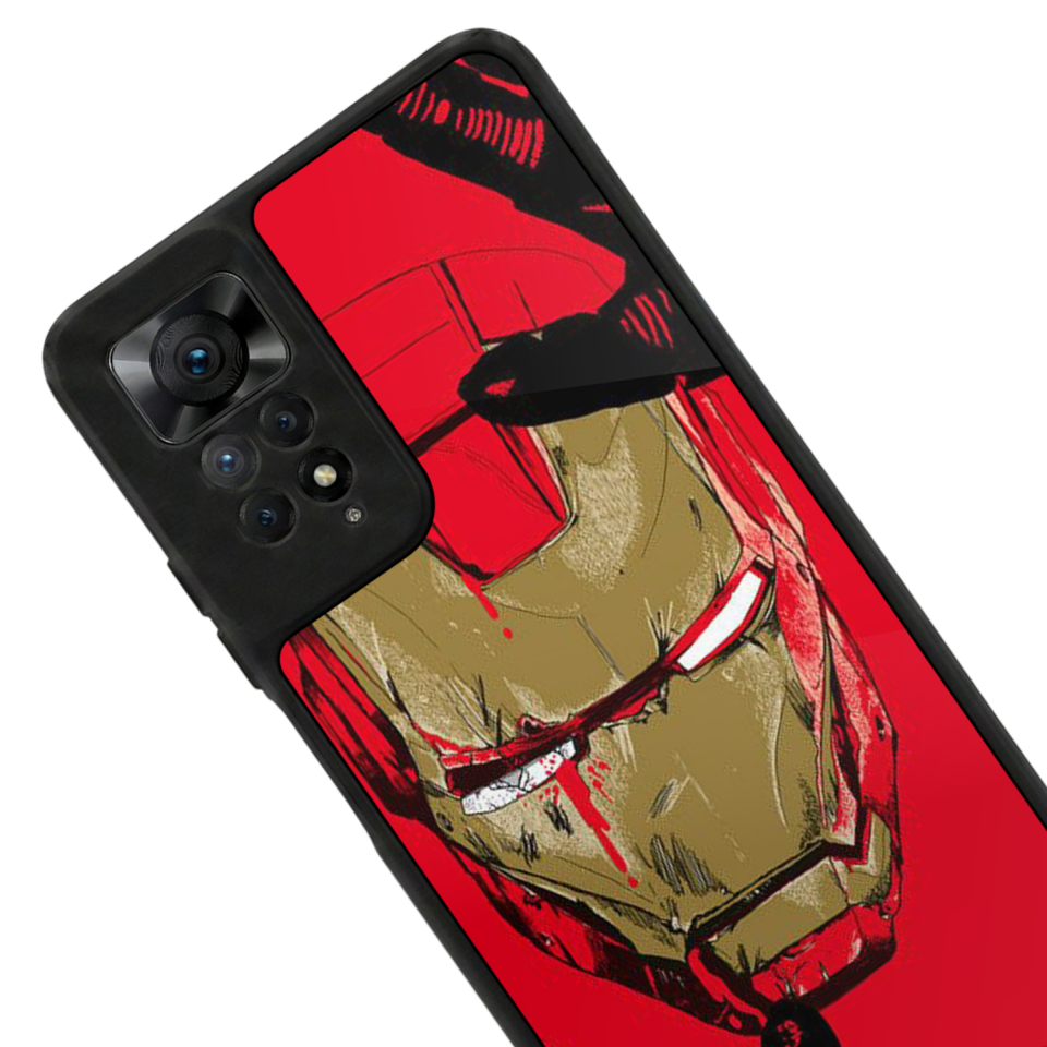 Xiaomi Redmi Note 11 Pro Uyumlu  Iron Man ( Demir Adam ) Tasarımlı Glossy Premium Kılıf