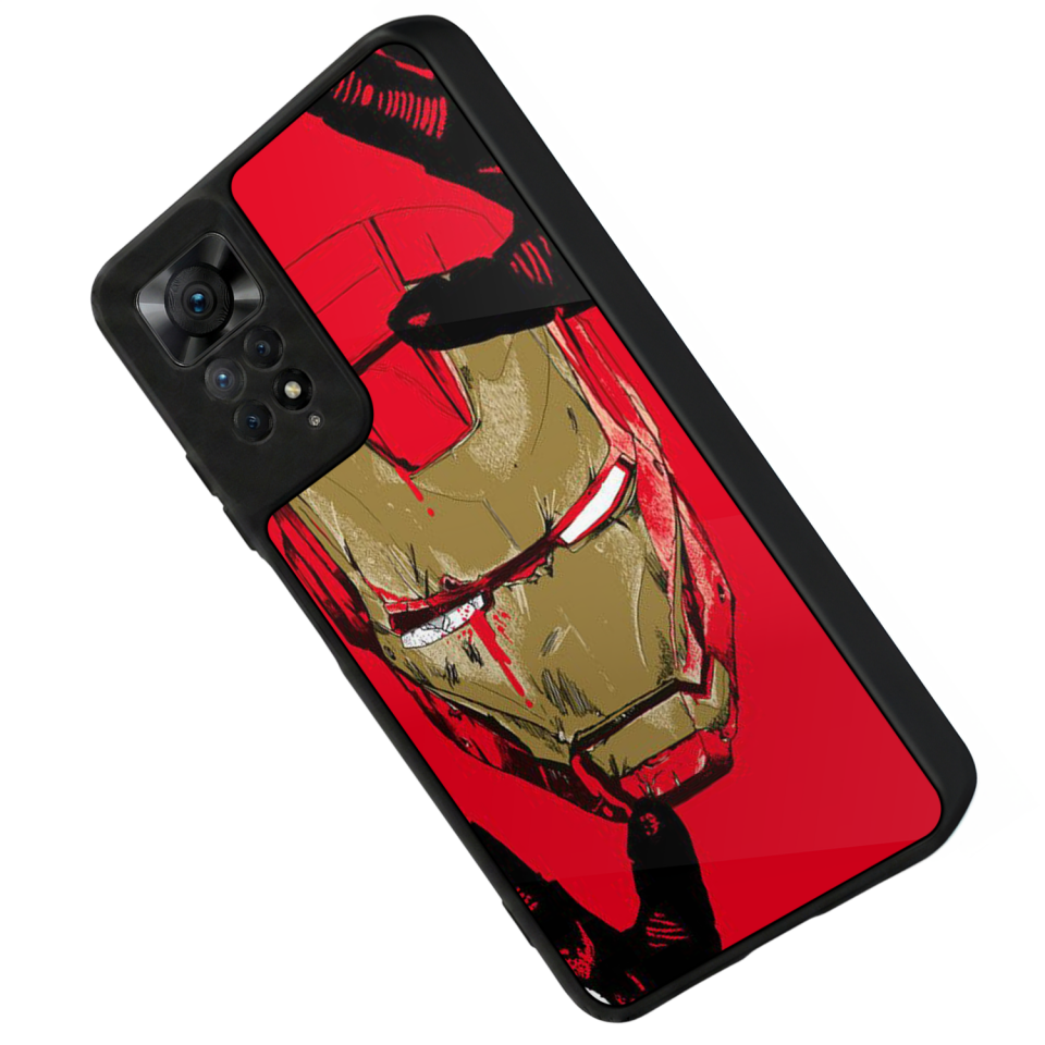 Xiaomi Redmi Note 11 Pro Uyumlu  Iron Man ( Demir Adam ) Tasarımlı Glossy Premium Kılıf