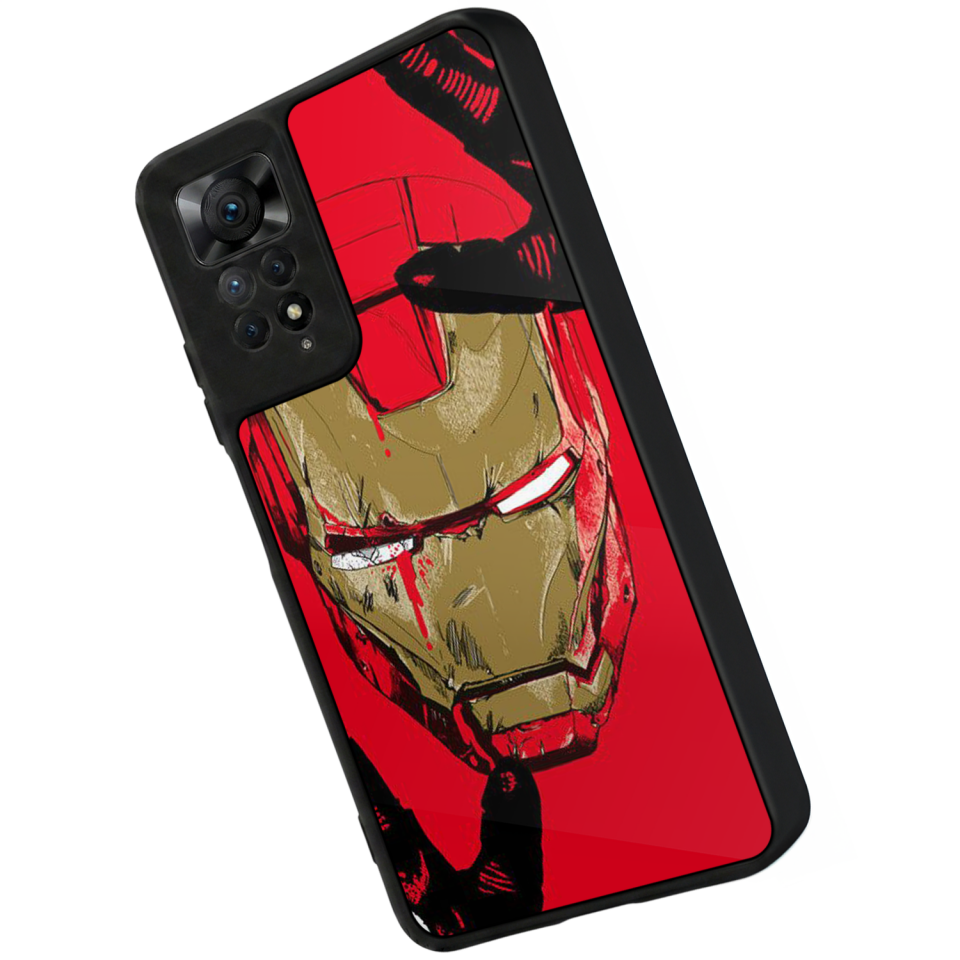 Xiaomi Redmi Note 11 Pro Uyumlu  Iron Man ( Demir Adam ) Tasarımlı Glossy Premium Kılıf