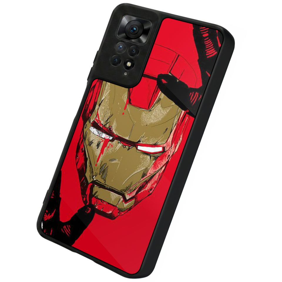 Xiaomi Redmi Note 11 Pro Uyumlu  Iron Man ( Demir Adam ) Tasarımlı Glossy Premium Kılıf