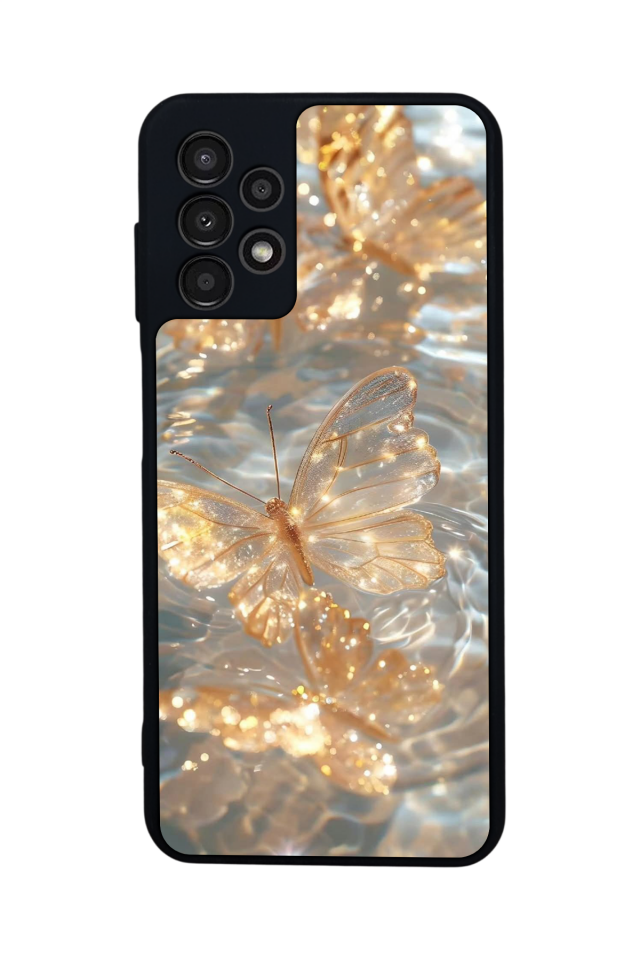 Samsung Galaxy A13 Uyumlu Kelebek Tasarımlı Glossy Premium Kılıf