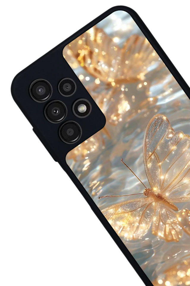 Samsung Galaxy A13 Uyumlu Kelebek Tasarımlı Glossy Premium Kılıf