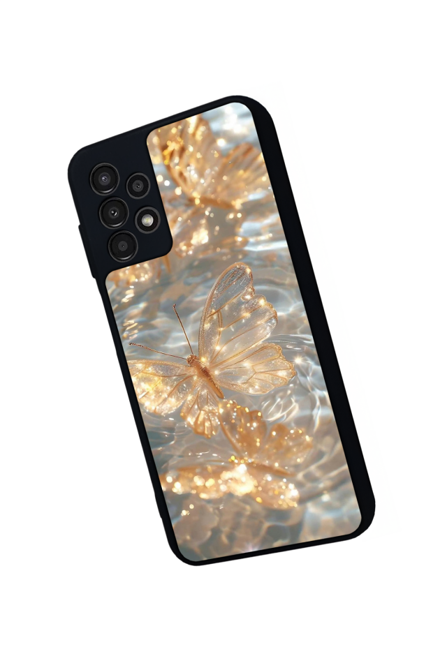 Samsung Galaxy A13 Uyumlu Kelebek Tasarımlı Glossy Premium Kılıf