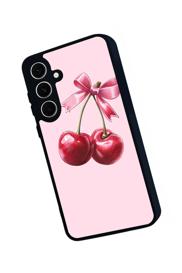 Samsung Galaxy A16 Uyumlu Kiraz Tasarımlı Glossy Premium Kılıf