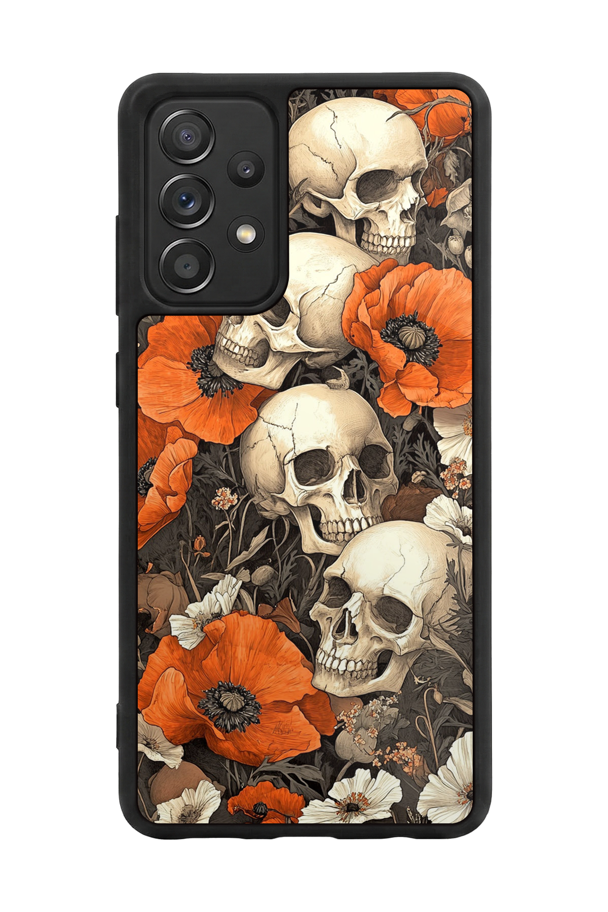 Samsung Galaxy A72 Uyumlu KuruKafa Tasarımlı Glossy Premium Kılıf