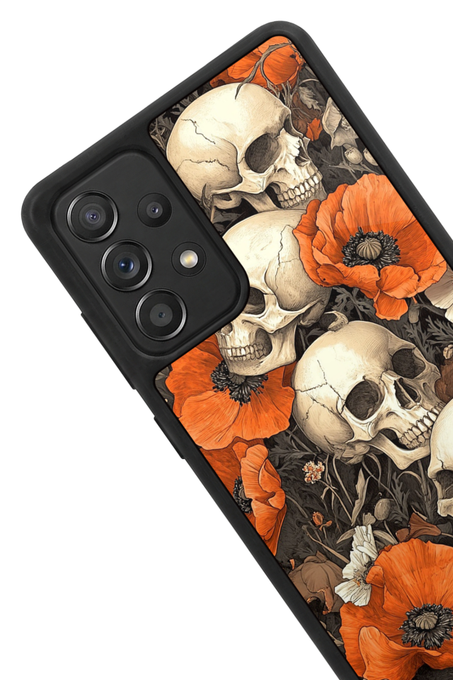 Samsung Galaxy A72 Uyumlu KuruKafa Tasarımlı Glossy Premium Kılıf