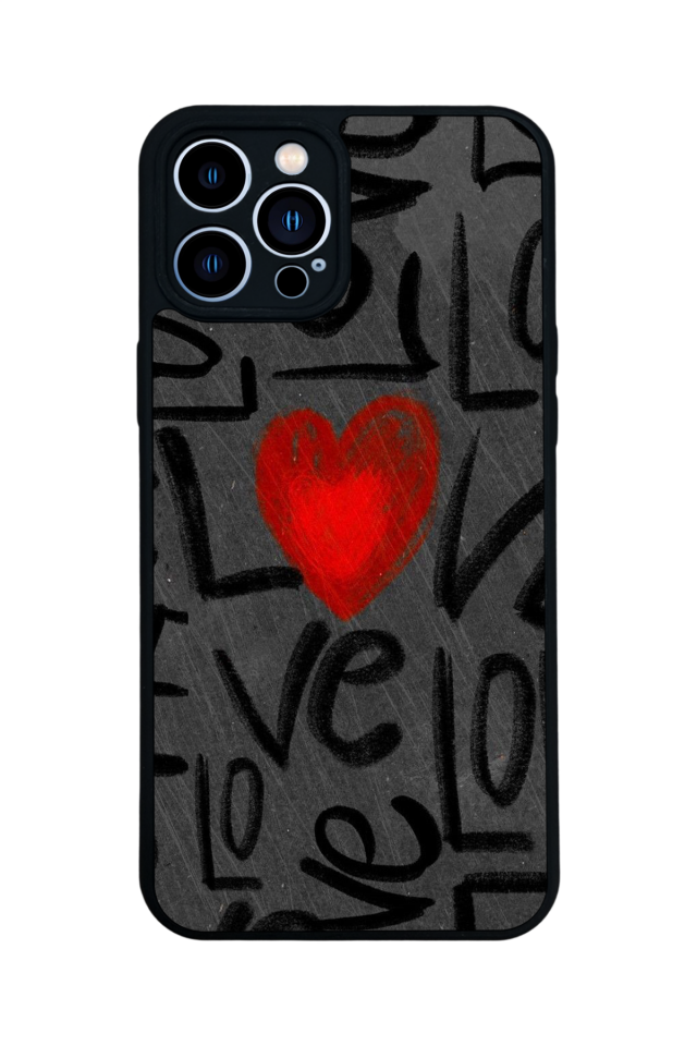 iPhone 12 Pro Max Uyumlu Love Tasarımlı Glossy Premium Kılıf