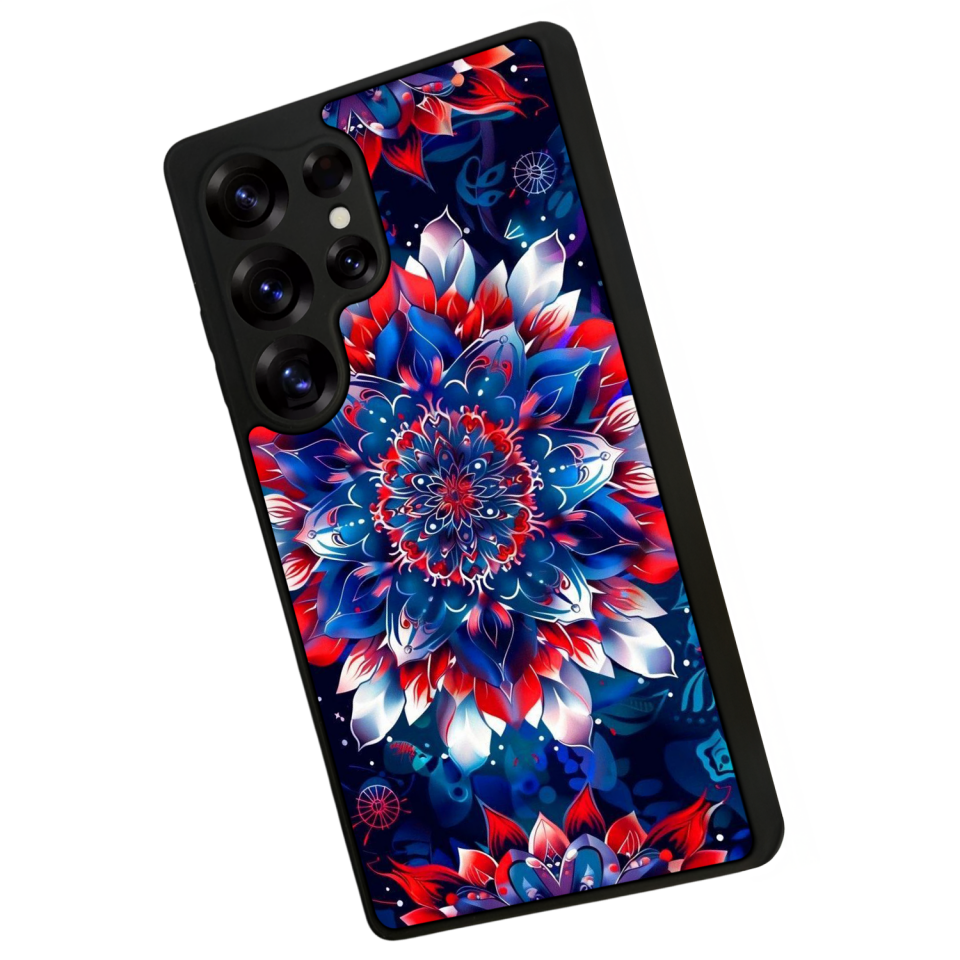 Samsung Galaxy S25 Ultra Uyumlu Mandala Tasarımlı Glossy Premium Kılıf