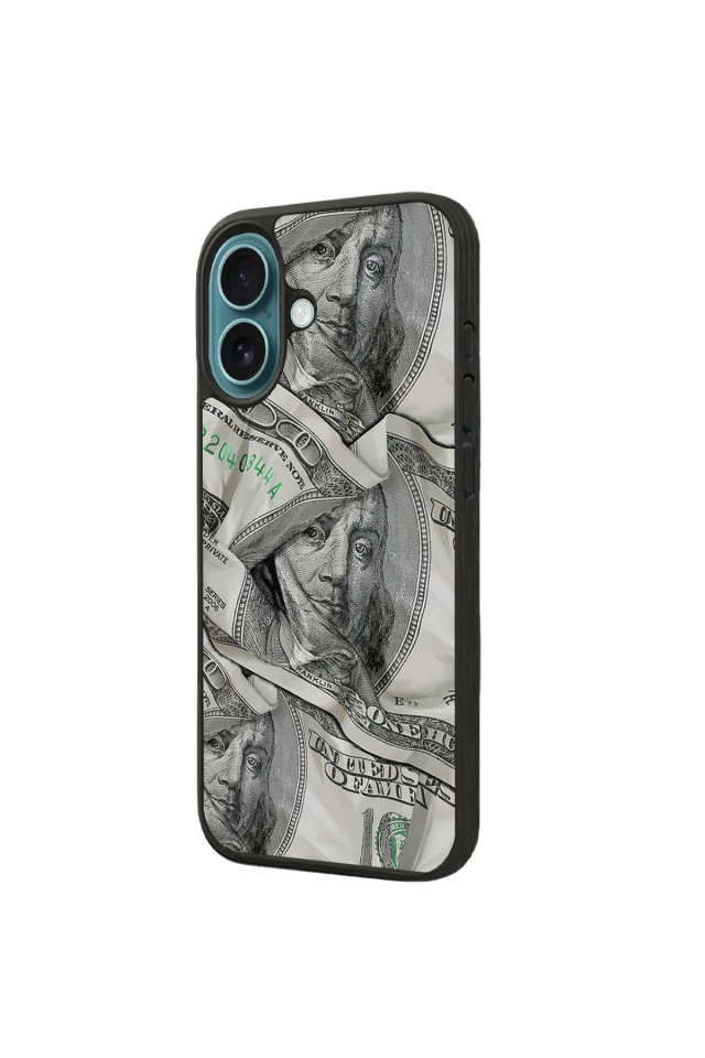 iPhone 16 Uyumlu Money Para Tasarımlı Glossy Premium Kılıf