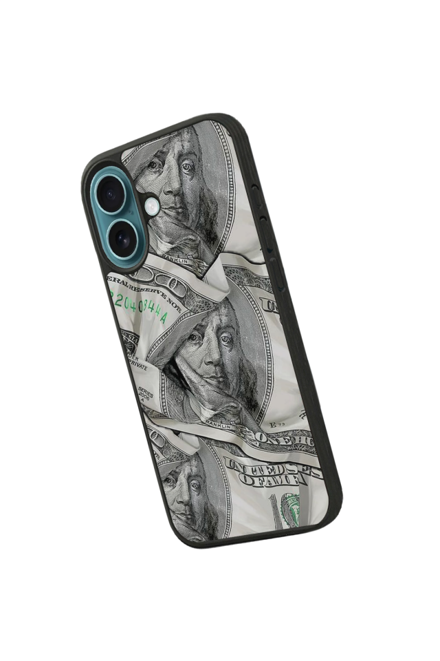 iPhone 16 Uyumlu Money Para Tasarımlı Glossy Premium Kılıf