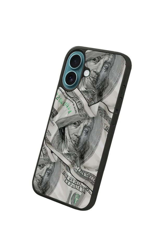iPhone 16 Uyumlu Money Para Tasarımlı Glossy Premium Kılıf