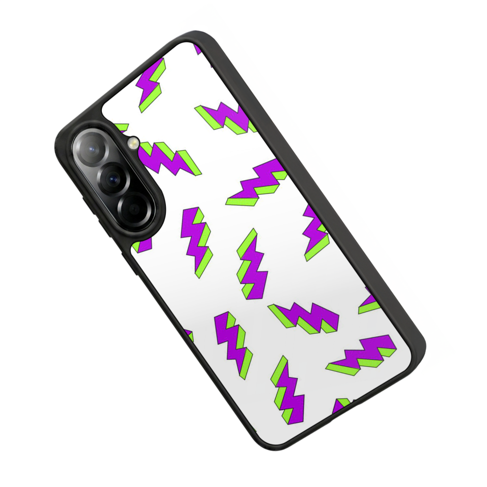 Samsung Galaxy A57 Uyumlu Simsek Tasarımlı Glossy Premium Kılıf