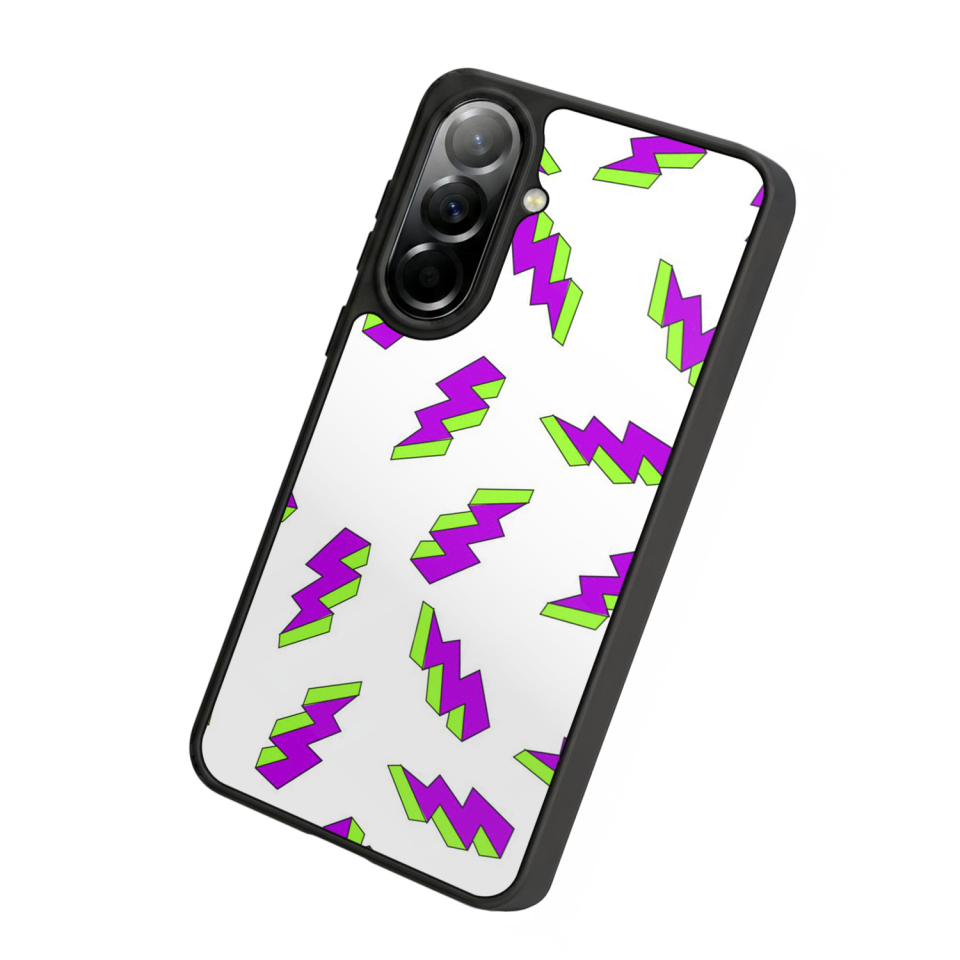 Samsung Galaxy A57 Uyumlu Simsek Tasarımlı Glossy Premium Kılıf