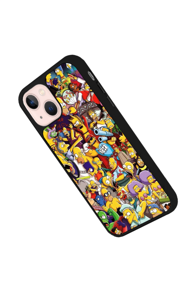 iPhone 15 Plus Uyumlu The Simpsons Tasarımlı Glossy Premium Kılıf