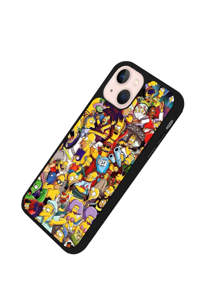 iPhone 15 Plus Uyumlu The Simpsons Tasarımlı Glossy Premium Kılıf