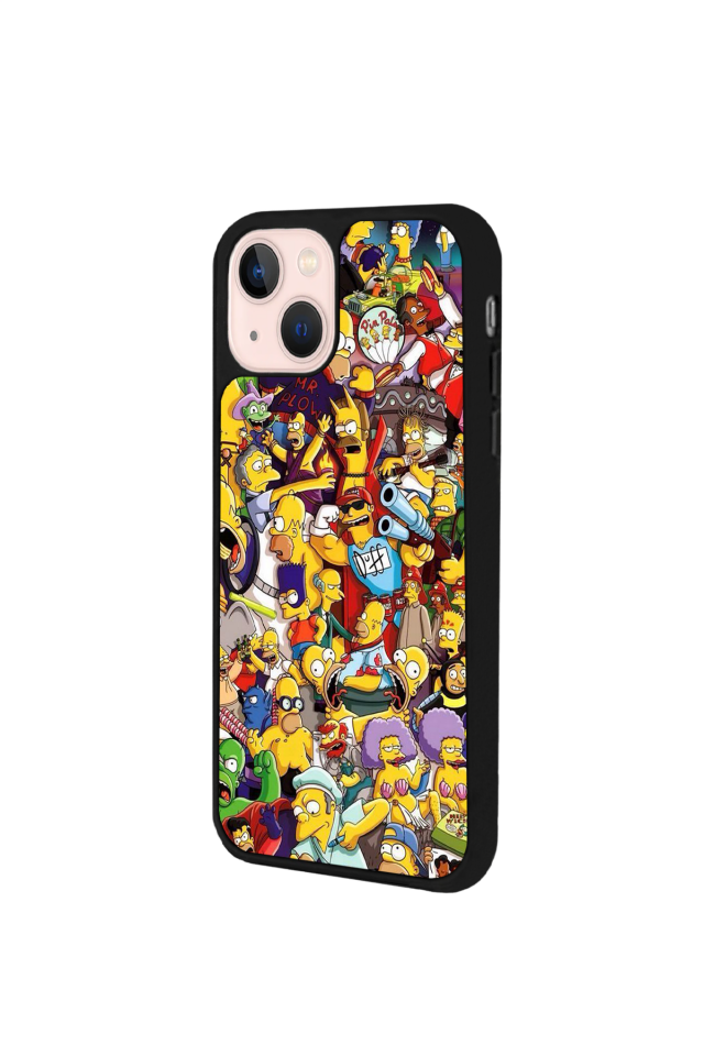 iPhone 15 Plus Uyumlu The Simpsons Tasarımlı Glossy Premium Kılıf