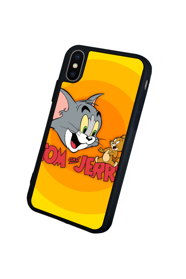 iPhone XS Max Uyumlu Tom And Jerry Tasarımlı Glossy Premium Kılıf