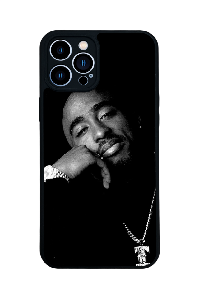 iPhone 13 Pro Max Uyumlu Tupac Tasarımlı Glossy Premium Kılıf