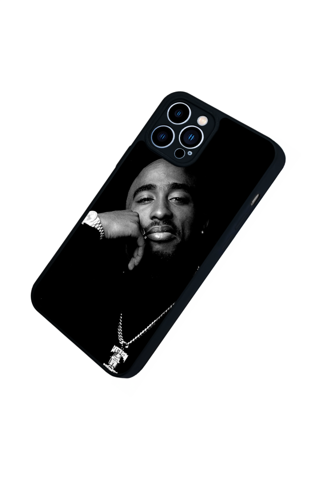iPhone 13 Pro Max Uyumlu Tupac Tasarımlı Glossy Premium Kılıf